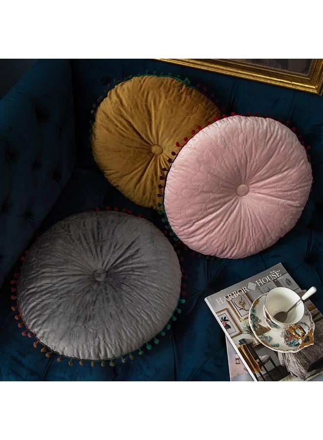 Bluejw Nordic Style Solid Color Dutch Velvet Living Room Sofa Pillow Cushion Bedroom Bedside Pillow Soft Bag Round Pumpkin Pillow  - Image 3