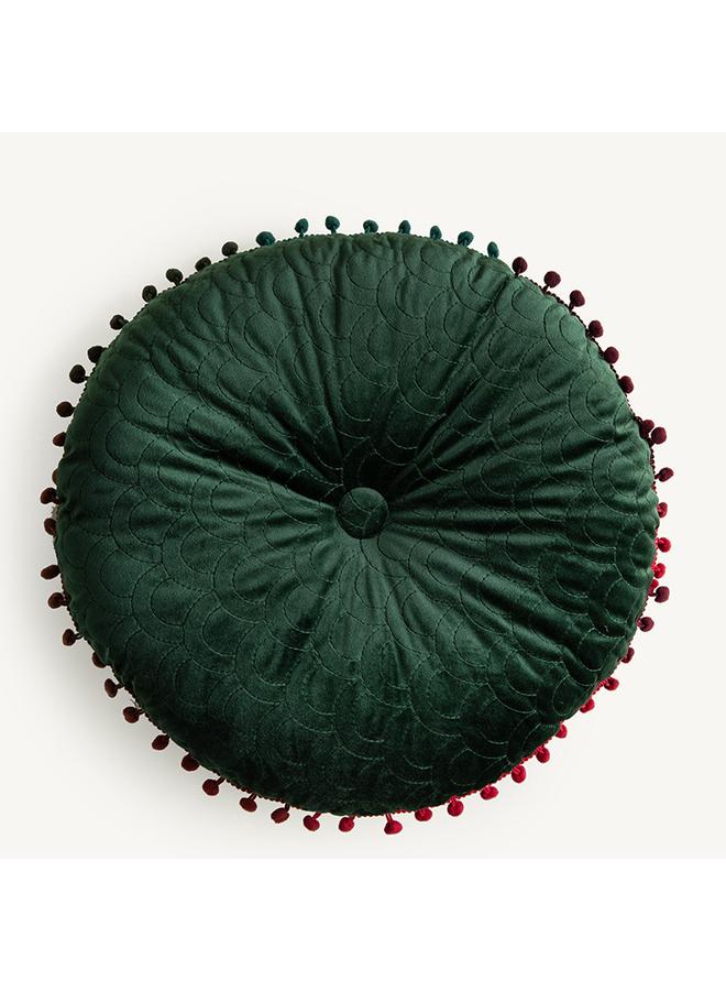 Bluejw Nordic Style Solid Color Dutch Velvet Living Room Sofa Pillow Cushion Bedroom Bedside Pillow Soft Bag Round Pumpkin Pillow  - Image 1