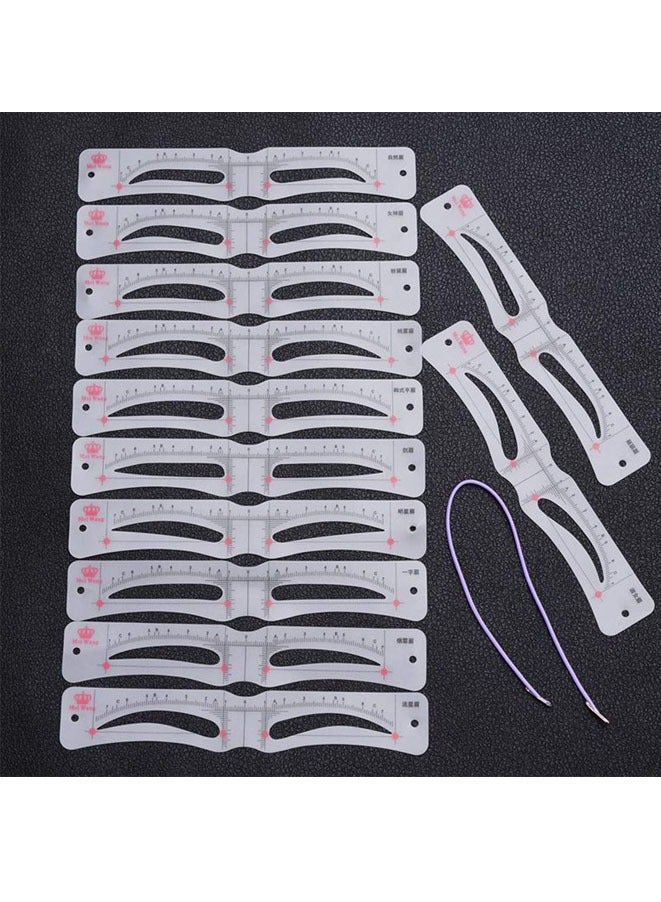 Generic Eyebrow Model Cards Eyebrow Shaping Tool Kits with Elastic Fixing Strap -12PCS  - Image 2