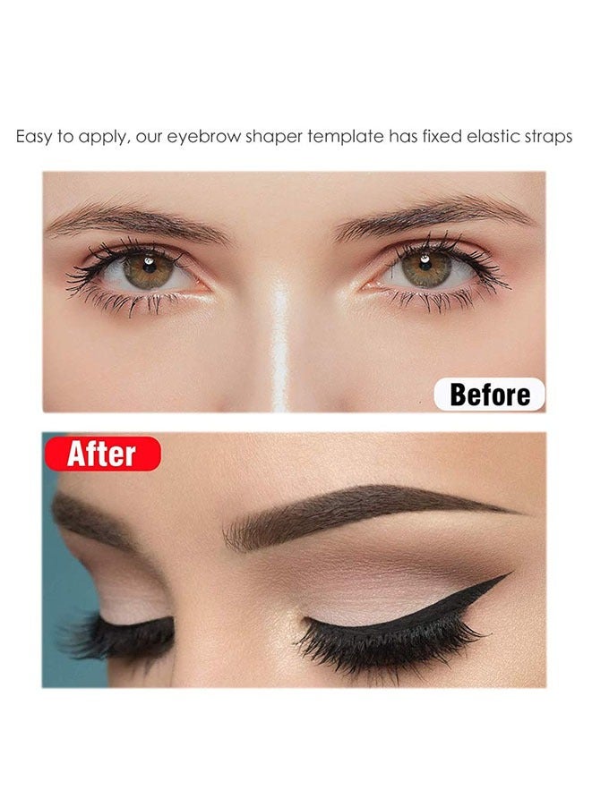 Generic Eyebrow Model Cards Eyebrow Shaping Tool Kits with Elastic Fixing Strap -12PCS  - Image 3