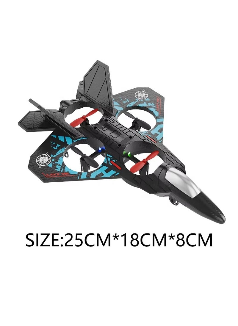Generic - RC Airplane, 2.4GHz Remote Controlled Airplane, L0712 4 Channel Remote Control Airplane, Remote Controlled Fighter Airplane, Aeroplane Toy with Coloured Lights, for Beginners, Children, Adults - Image 1
