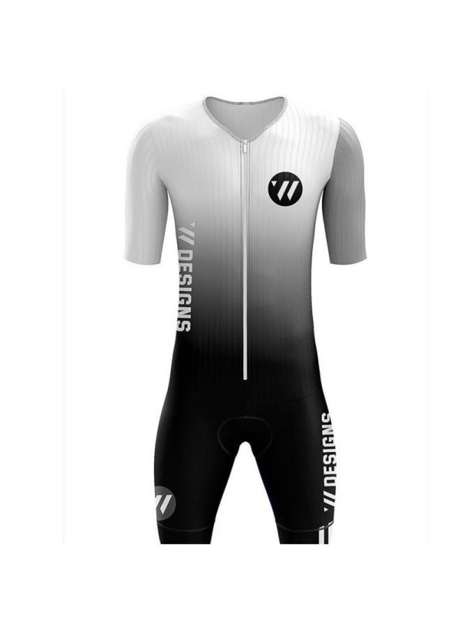 Children's Summer Short-sleeved Triathlon One-piece Team Uniform Outdoor Swimming And Running One-piece One-piece Speed Skating Available For