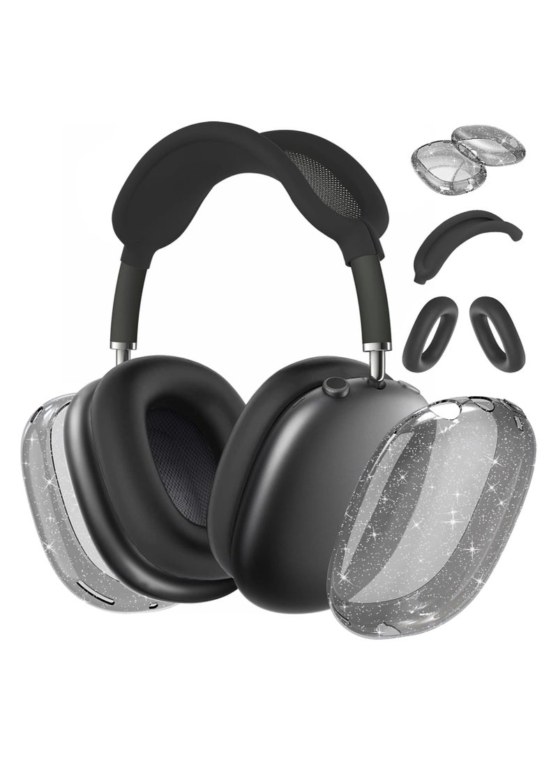 Anmi For AirPods Max case Cover,Anti-Scratch Ear Pad Case Cover/Ear Cups Cover/Headband Cover for AirPods Max.   Clear Soft TPU and Silicone. - Image 1