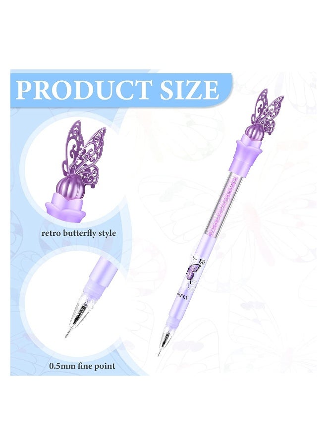 Generic SYOSI Butterfly Pens, Bling Rhinestone Black Ink Pens Bulk, Glitter Crystal Pens with Butterfly on Top, for School Office Wedding Butterfly Theme Birthday Present, 4 Colors, 24 Pcs - Image 2