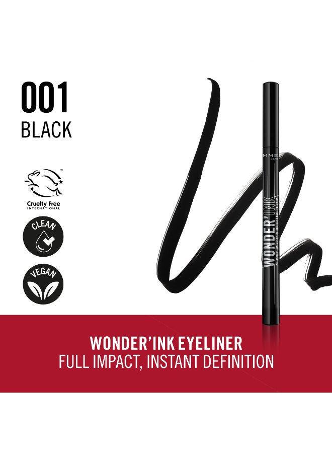 RIMMEL LONDON Wonder'Ink Precision Eyeliner Pen - 001 - Black, 1ml - Image 3