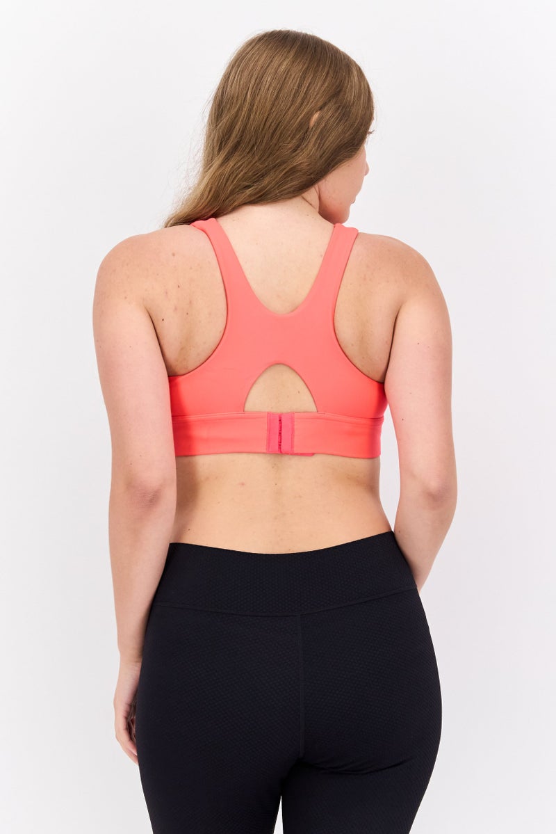 PUMA Women Brand Logo Padded Sports Bra, Dark Pink - Image 3