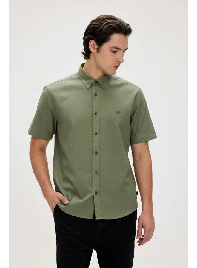 Bad Bear Plant Light Green Short Sleeve Men's Shirt.