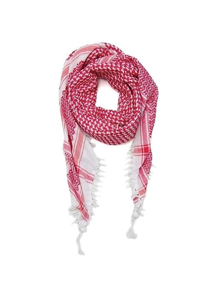 TRENDI LAND ZON ARAB Shemagh Wrap Keffiyeh Middle East Desert Scarf Men Arabic Scarves Neck  Face Headwear Arabian RED  - Image 2