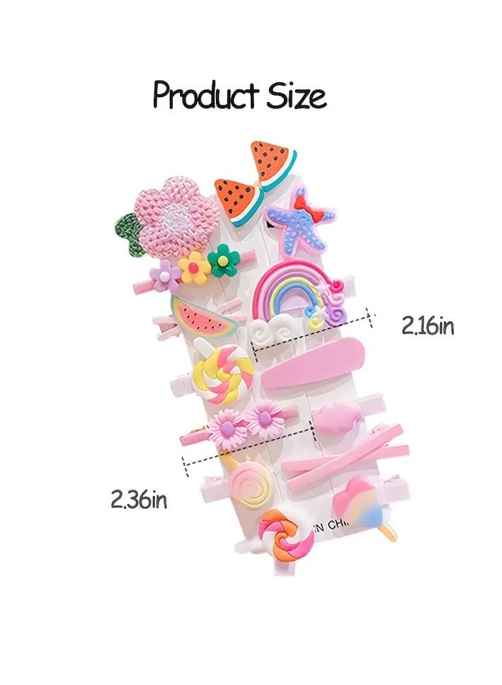 Goolsky 14 قطعة مشابك شعر بنات حلوة ولطيفة، خيار مثالي للهدايا - Image 2