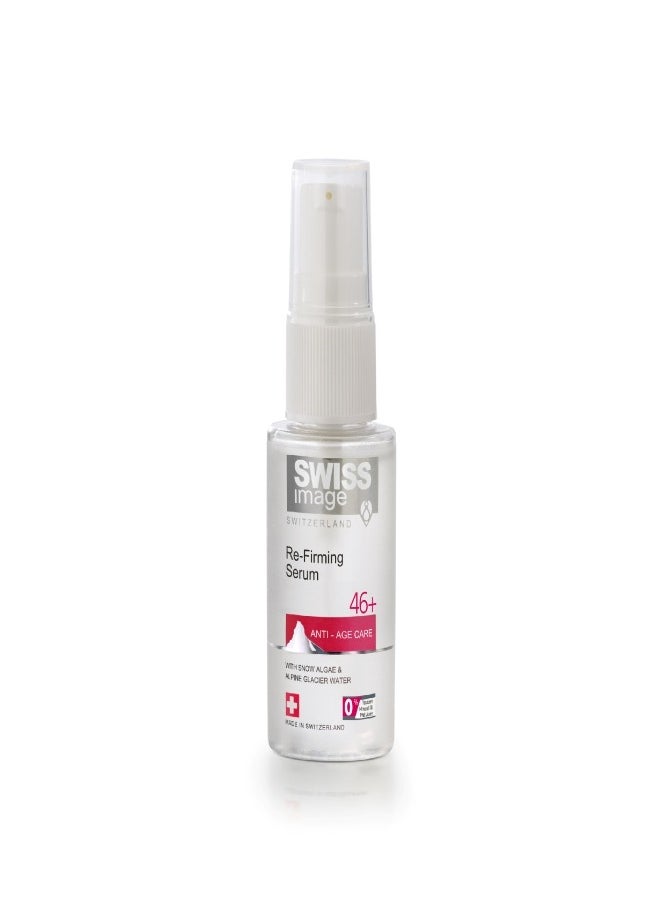 SWISS image Anti-Age 46+ Refirming Serum 30 ml Reduces appearance of fine lines & wrinkles Re-firming Serum For All Skin Types  - Image 1