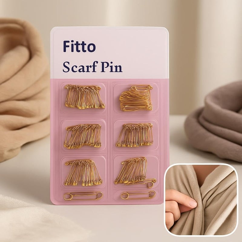 Fitto 4 Sizes Small and Large Safety Pins for Clothes Sewing - Image 2