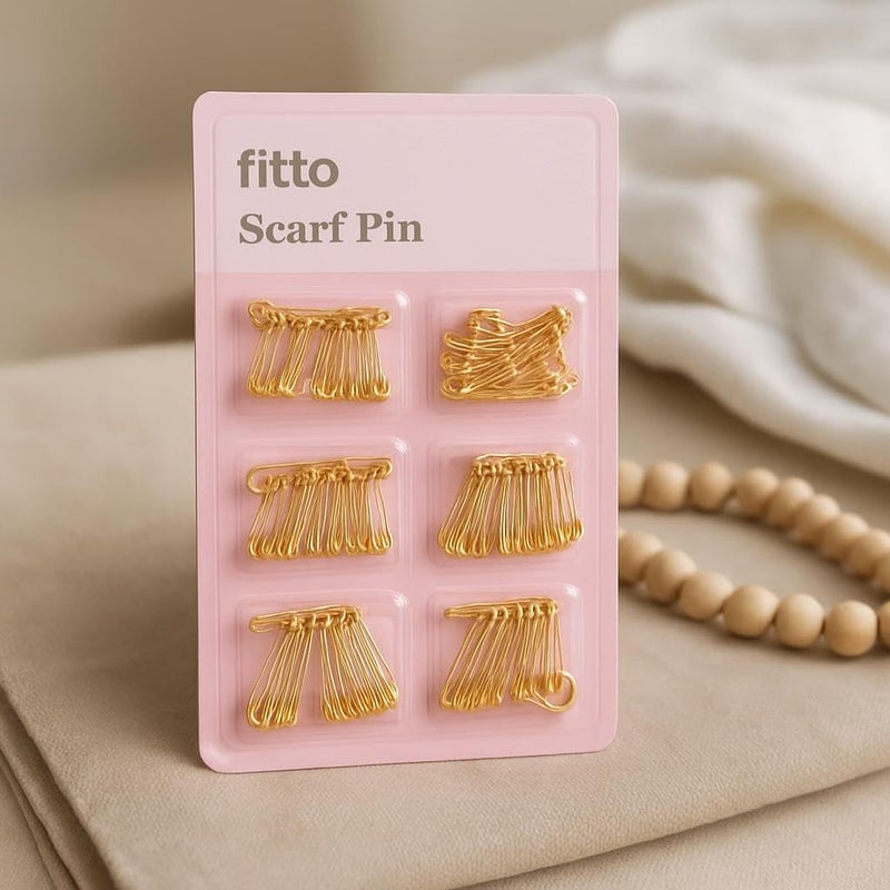 Fitto 4 Sizes Small and Large Safety Pins for Clothes Sewing - Image 1