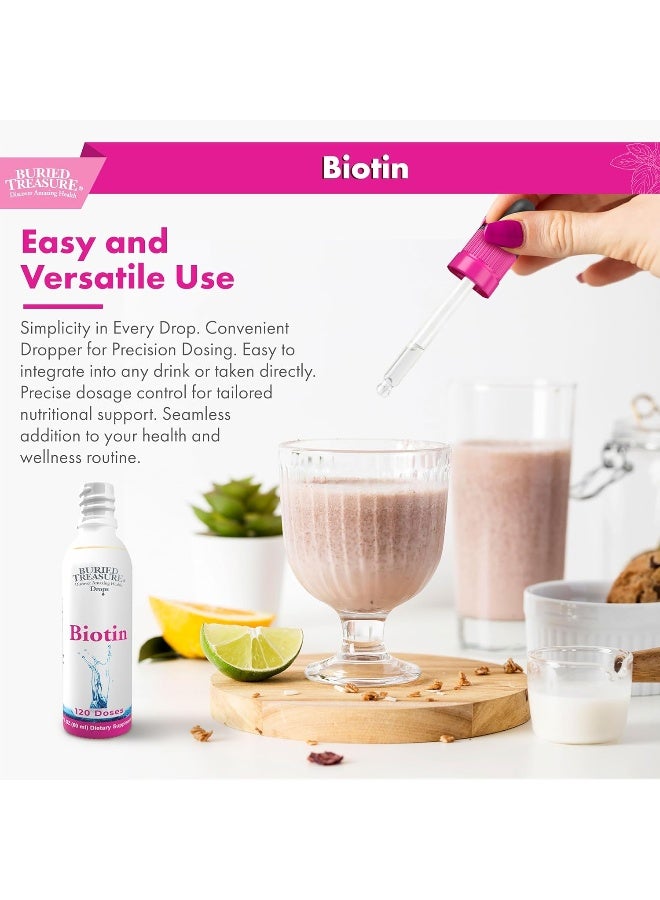 Buried Treasure Biotin Drops 120 Doses for Hair, Skin, and Nails - Image 5