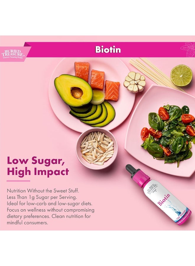 Buried Treasure Biotin Drops 120 Doses for Hair, Skin, and Nails - Image 3