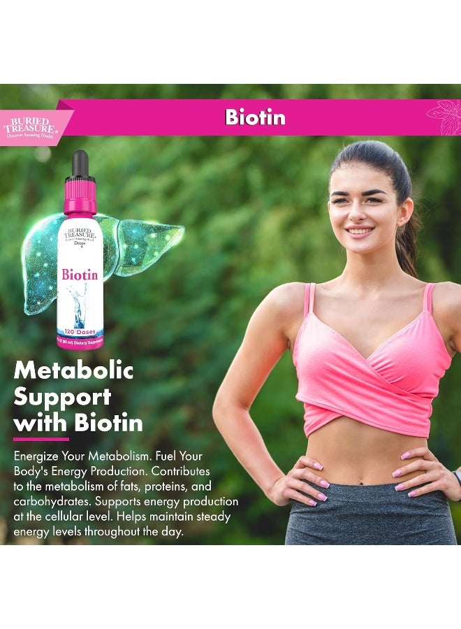 Buried Treasure Biotin Drops 120 Doses for Hair, Skin, and Nails - Image 4
