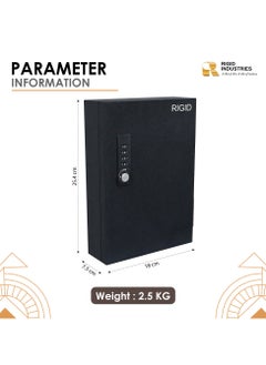 RIGID Steel Wall Mount Key Box with Combination Lock  - Image 2