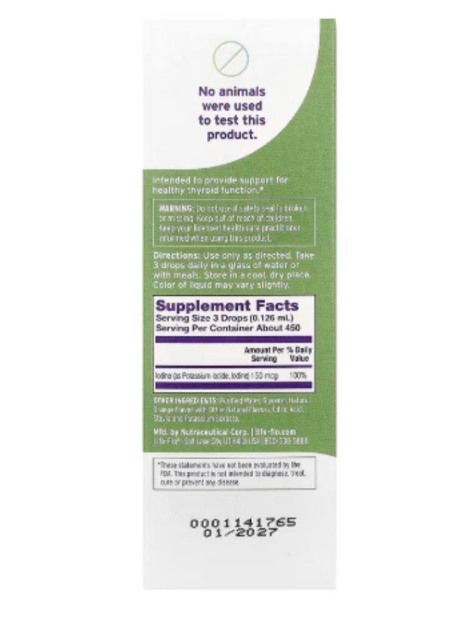 Life-flo, Liquid Iodine Plus, Natural Orange, 2 fl oz (59 ml) - Image 4