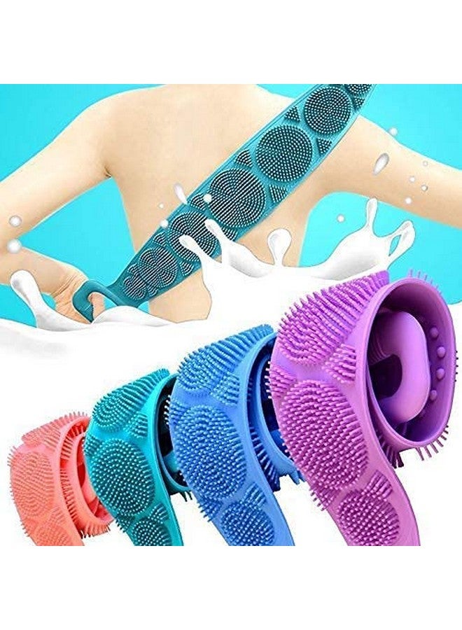Selunay Silicone Body Back Scrubber for Bathing Double-Sided Bath Brush for Deep Skin Cleaning, Massage & Dead Skin Removal Shower Belt for Men and Women - Image 4