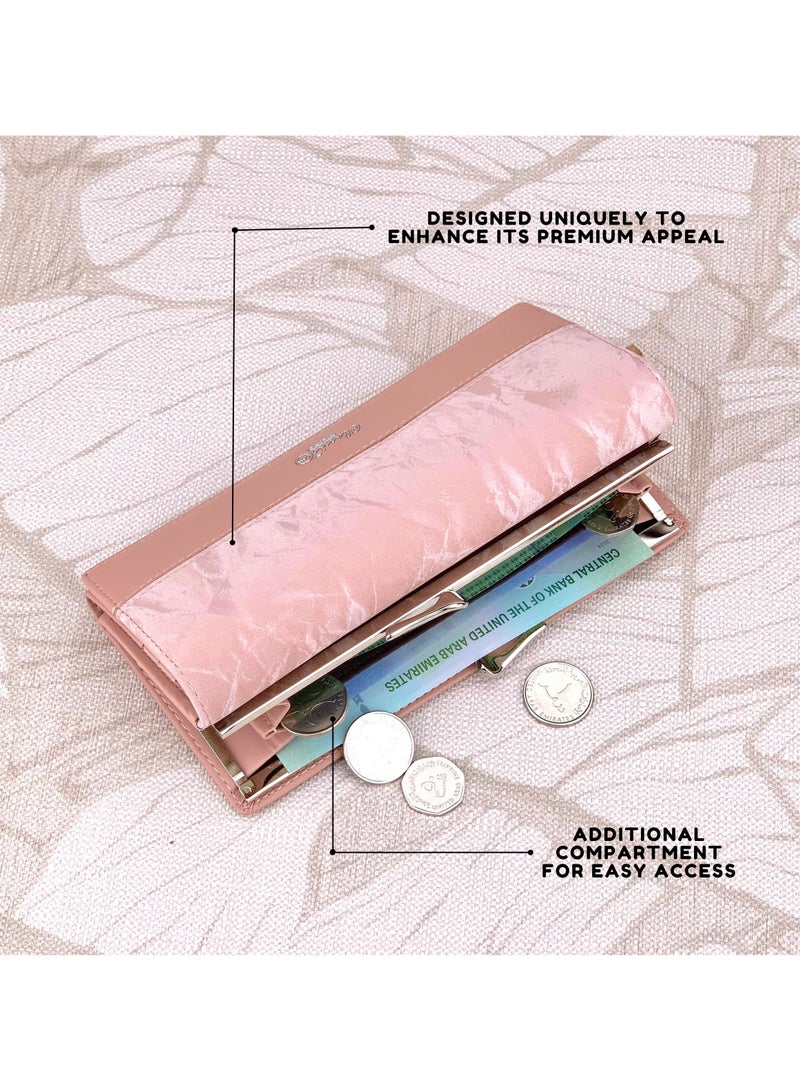 كلاسيك ميلانو - محفظة نسائية أنيقة من الجلد الصناعي مع حافظة بطاقات | محفظة عملات معدنية للنساء | محفظة نسائية نحيفة للاستخدام اليومي والسفر والهدايا - Image 4