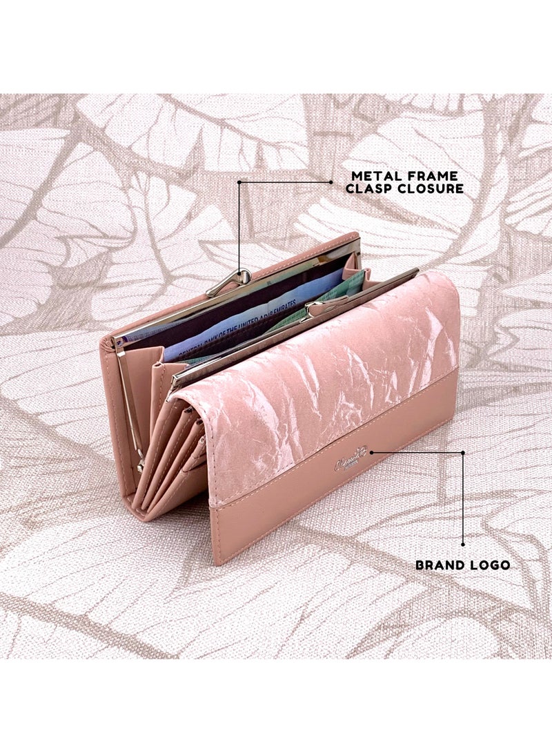 كلاسيك ميلانو - محفظة نسائية أنيقة من الجلد الصناعي مع حافظة بطاقات | محفظة عملات معدنية للنساء | محفظة نسائية نحيفة للاستخدام اليومي والسفر والهدايا - Image 5