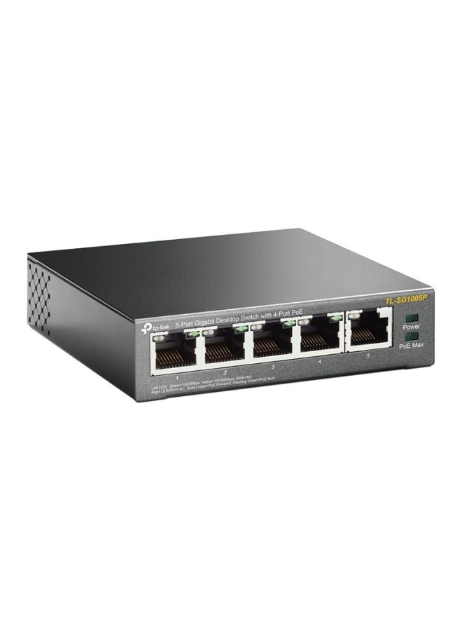 تي بي لينك سويتش جيجابايت إيثرنت LS1005G من 5 منافذ من سلسلة لايت ويف من تي بي لينك مزود بمقسم إيثرنت للكمبيوتر المكتبي/ غطاء من البلاستيك/ سويتش شبكة غير محمية/ خاصية التوصيل والتشغيل/ تشغيل هادئ دون مروحة/ غير مدار أسود - Image 2