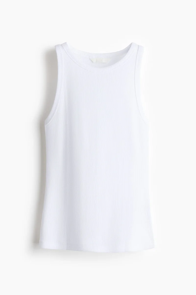 H&M Ribbed cotton vest top
