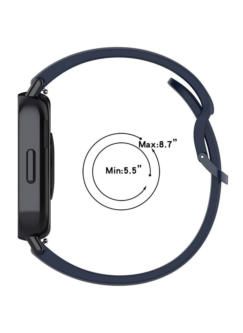 DKNG For Redmi Watch 5 Lite Strap Silicone Smart Sports Band Watch 5 Lite Black/White  - Image 4
