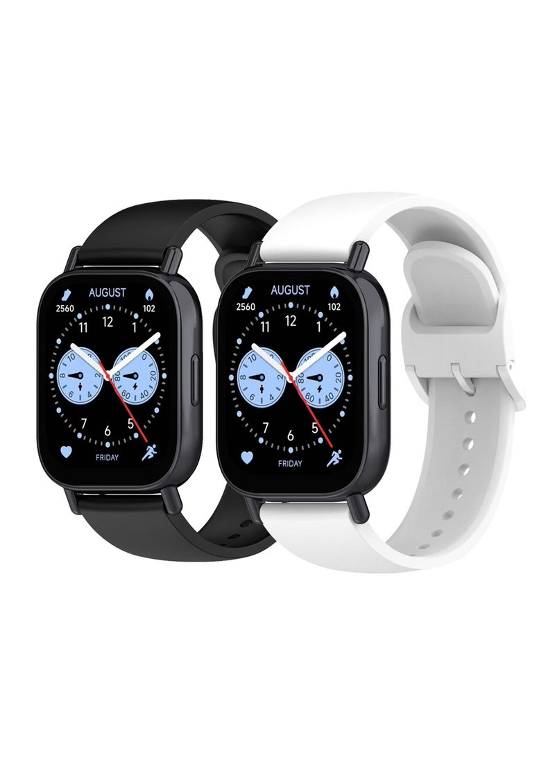 DKNG For Redmi Watch 5 Lite Strap Silicone Smart Sports Band Watch 5 Lite Black/White  - Image 1