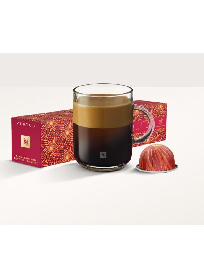 Nespresso كبسولات نيسبريسو فيرتو بنكهة القرفة والتمر المسكر - إصدار محدود (1 علبة / 10 كبسولات)
