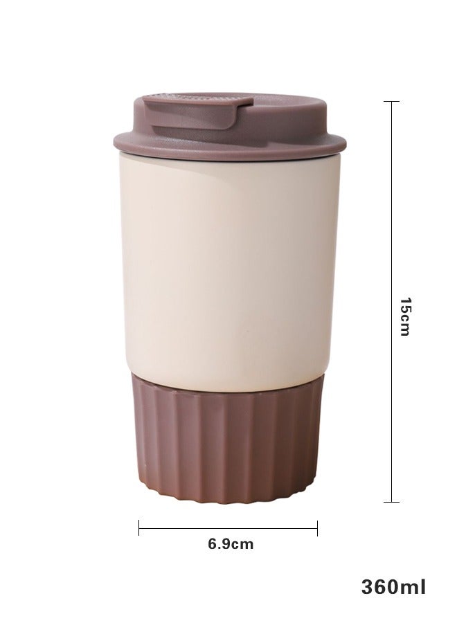 جيوان معزول السفر القدح ، فراغ الفولاذ المقاوم للصدأ 12 أوقية ( 360 مل ) السفر القدح القهوة ، القهوة اسبرسو معزول غطاء ، تنطبق على السيارات ، الضروريات اليومية ، والسفر ، اسبرسو زينة - Image 2