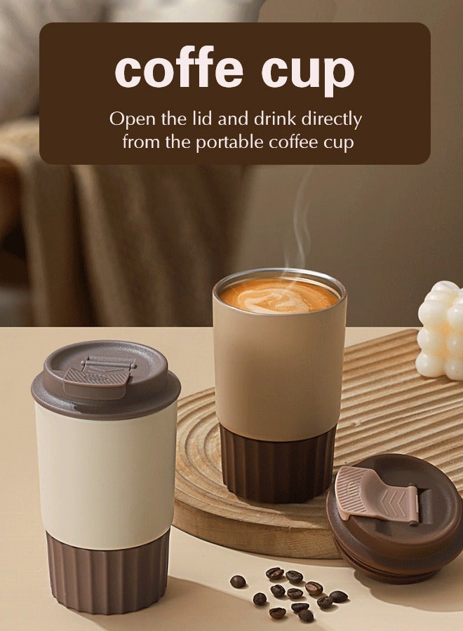 جيوان معزول السفر القدح ، فراغ الفولاذ المقاوم للصدأ 12 أوقية ( 360 مل ) السفر القدح القهوة ، القهوة اسبرسو معزول غطاء ، تنطبق على السيارات ، الضروريات اليومية ، والسفر ، اسبرسو زينة - Image 3