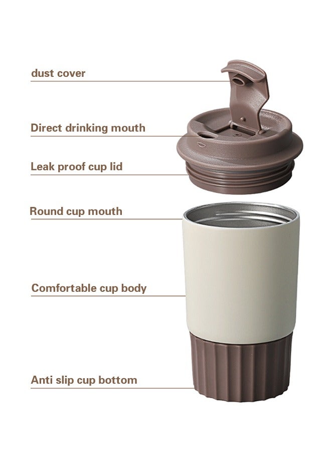 جيوان معزول السفر القدح ، فراغ الفولاذ المقاوم للصدأ 12 أوقية ( 360 مل ) السفر القدح القهوة ، القهوة اسبرسو معزول غطاء ، تنطبق على السيارات ، الضروريات اليومية ، والسفر ، اسبرسو زينة - Image 5