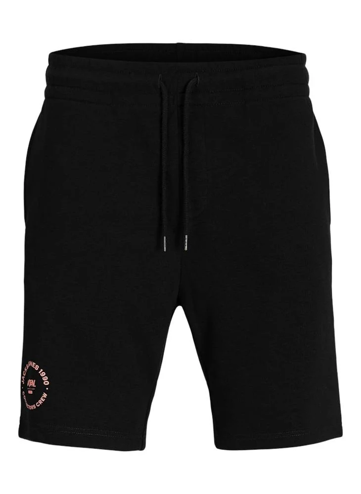 JACK & JONES Plus Size Drawstring Graphic Print Shorts