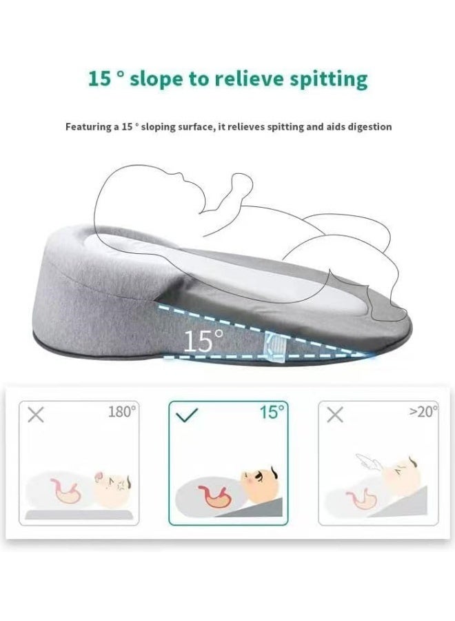 TAKHTEELA Baby Wedge Pillow for Newborn Support Wedge Pillow Baby Reflux Wedge Breastfeeding Nursing Pillow, Bottle Feeding - Image 5