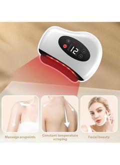 DubaiGallery Multifunctional USB Rechargeable Electric Scraping Device, Facial Beauty Massager With 12 Adjustable Vibration Levels And Hot Compress  - Image 2