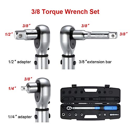 BULLTOOLS 3/8-inch Drive Dual-Direction Click Torque Wrench Set 90-tooth High Accuracy Torque Wrench with Buckle (10-100ft.lb/20-135Nm) - Image 5