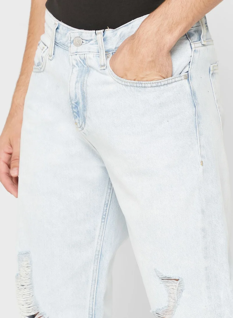 Calvin Klein Jeans Light Wash Straight Fit Jeans
