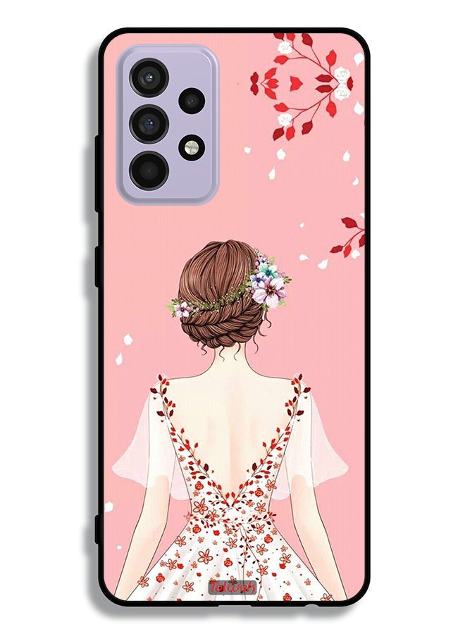 Tolwak Samsung Galaxy A52 4G Protective Case Cover Standing Girl Art - Image 1
