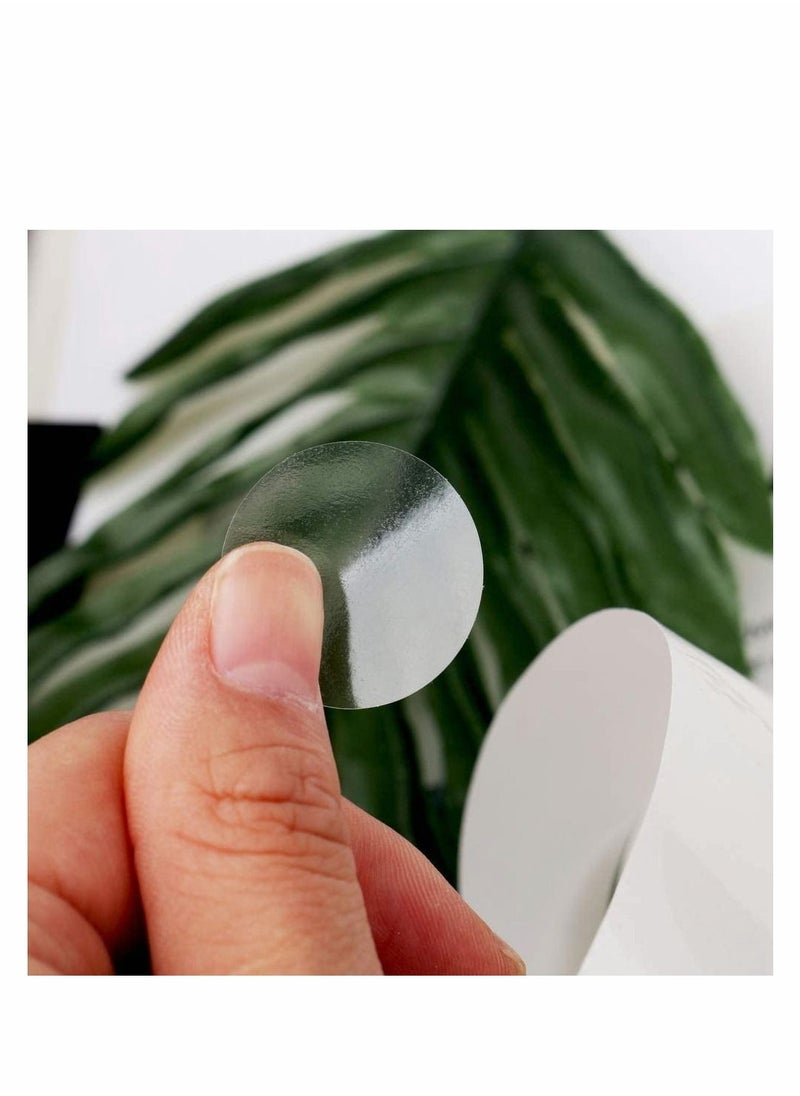 Excefore - Transparent Seal Stickers, Round Clear Sealing Labels Self-Adhesive Stickers Envelope Tab Clear Retail Package Seals for Envelopes, Wedding Birthday Party Gift Packaging Seal, 1000Pcs/2Rolls - Image 1
