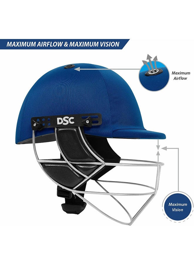 DSC Defender Cricket Helmet | Size: Medium | Material: Plastic | For Mens & Boys | Adjustable Steel Grill with Back Support Strap | Light Weight | Eva Plus U Foam for Head Padding | Extra Ear Protection  - Image 3