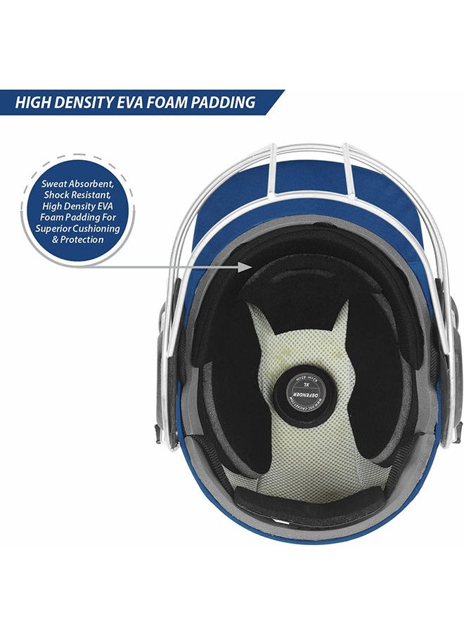DSC Defender Cricket Helmet | Size: Medium | Material: Plastic | For Mens & Boys | Adjustable Steel Grill with Back Support Strap | Light Weight | Eva Plus U Foam for Head Padding | Extra Ear Protection  - Image 2