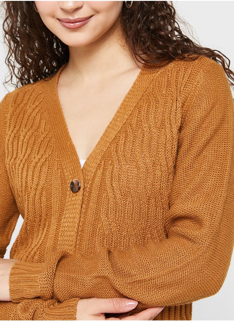 Jacqueline de Yong Knitted Longline Cardigan  - Image 3