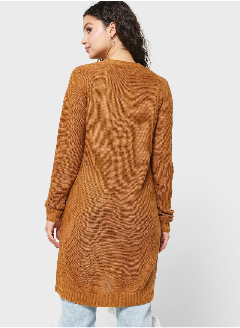 Jacqueline de Yong Knitted Longline Cardigan  - Image 2