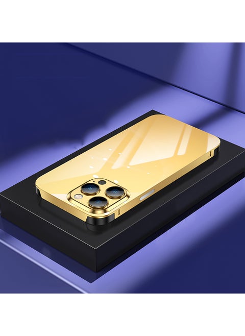 For iPhone 14 Pro Max 6.7 inch Complete Aluminum Alloy Case Cool Shiny Plating Metal Super Light Slim Phone Case Cover Shell