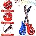 Chitidr 37 Pcs Inflatable Rock Star Instrument Set 12 Blow up Guitar 36 Inch 12 Inflatable Microphone 12 Bass with a Pump for 80s Themed Party Carnival Birthday Party Decorations - Image 2