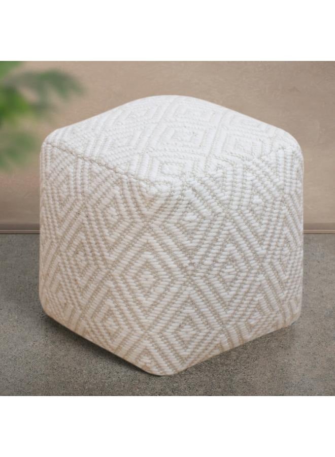 لوفت جونستون، بوف مربع، 40 × 40 × 40 سم، قماش، عاجي