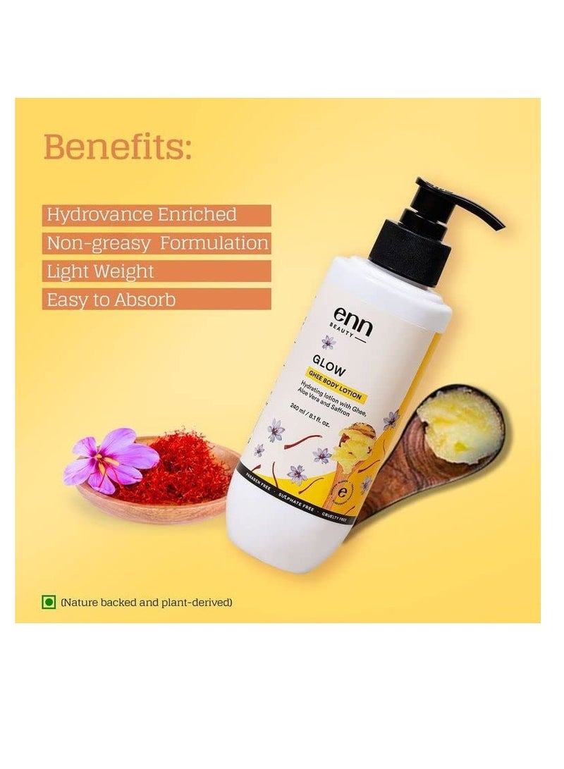 ENN Glow Ghee Body Lotion and Ghee Lip Balm Combo Kit  Hydrovance enriched   Lightweight Natural  For Men and Women - Image 4