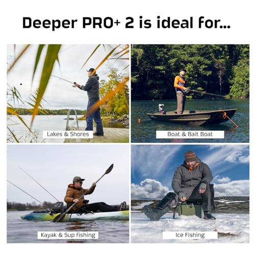 Deeper PRO+ 2 Sonar - Portable Fish Finder and Depth Finder for Kayaks, Boats and Ice Fishing with GPS Enabled | Castable Deeper Sonar with Free User Friendly App - Image 3