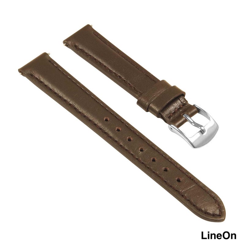Lineon Colourful 16mm Full Padded Univarsal Vegan Leather Watch Strap For Branded Watches Compitable with (Titan, Timex, Casio, Sonata etc) Tool and Pins Include - Image 3
