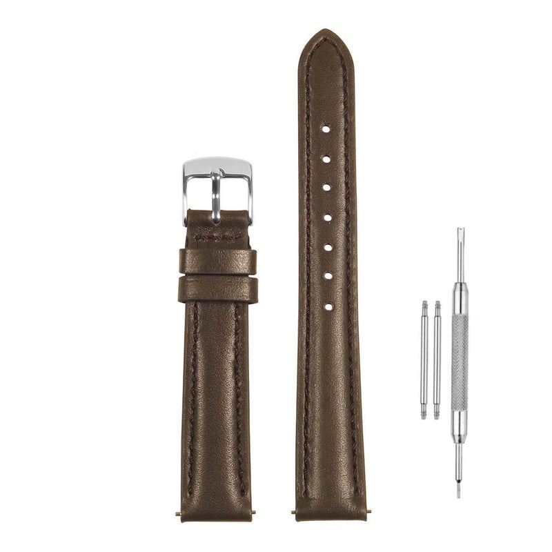 Lineon Colourful 16mm Full Padded Univarsal Vegan Leather Watch Strap For Branded Watches Compitable with (Titan, Timex, Casio, Sonata etc) Tool and Pins Include - Image 1